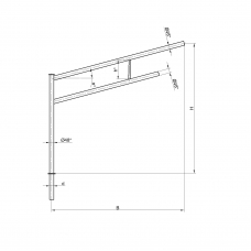 Консольный кронштейн двухрожковый К37-1,5-2,5-1-1