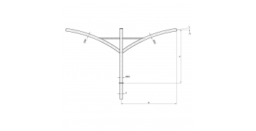 Консольный кронштейн двухрожковый К77-1,0-3,0-1-1