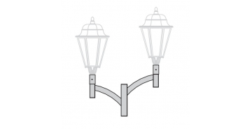 К91-0,6-0,3-1-5 кронштейн двухрожковый